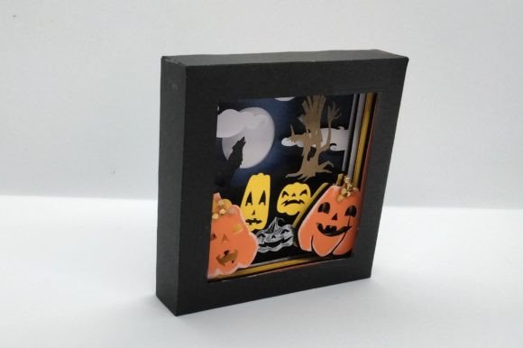 3D SVG Halloween Pumpkins Shadow Box Review