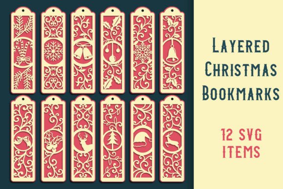 3D SVG Shapes: Layered Christmas Bookmarks 12 SVG S Review