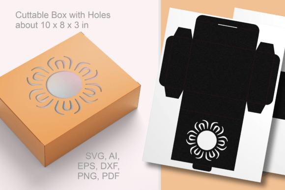 Blossom Round Window Box: 3D SVG Gift Boxes