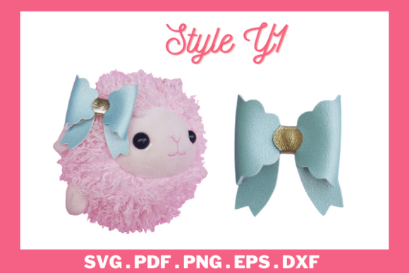 Bow, Hairbow Template SVG: 3D SVG Shapes for Crafters