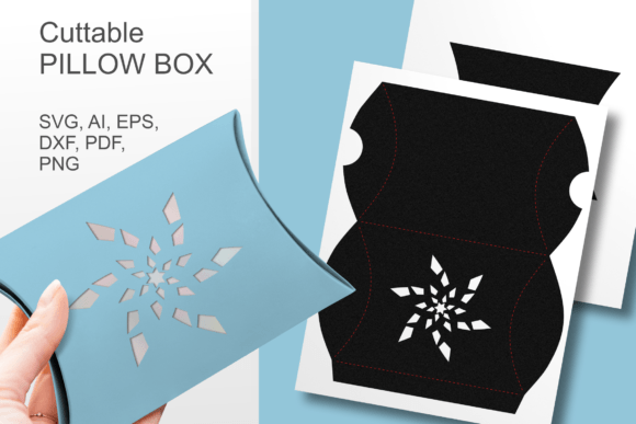 Broken Star Pillow Gift Box Template SVG: 3D SVG for Gift Boxes