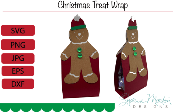 Christmas 3D SVG Gingerbread Wrap for Festive Blog Graphics