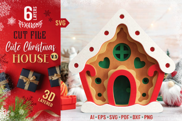 Cute Christmas House V5: 3D SVG Review