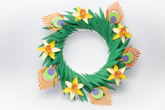 Flower Wreath - Daffodlis: A 3D SVG for Floral Compositions