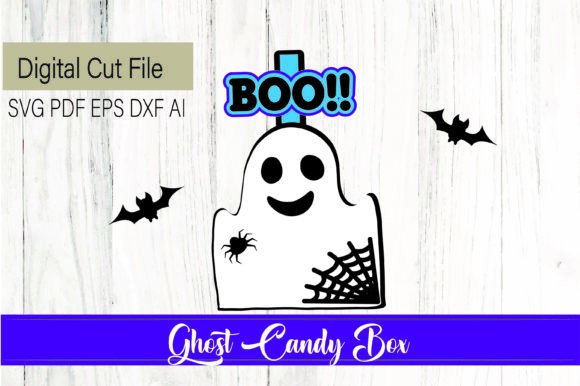 Ghost Candy Box 3D SVG for Halloween Crafts