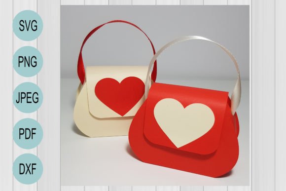 Gorgeous Nicoleta Handbag Box Template: 3D SVG Shapes