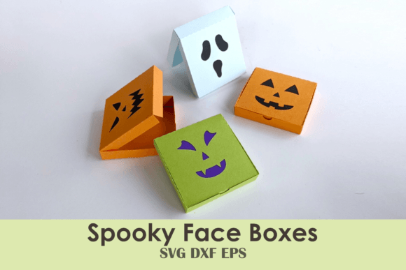 Halloween Cookie Treat Box Bundle: 3D SVG Shapes