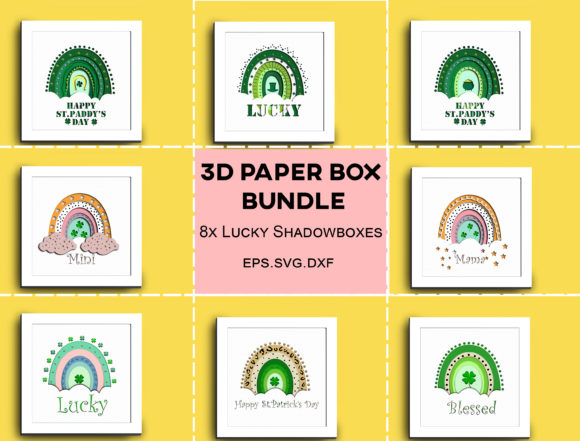 Lucky Bundle Papercut Light Box 3D SVG Shadow Boxes
