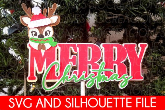 Merry Christmas Reindeer Caketopper: A 3D SVG Review