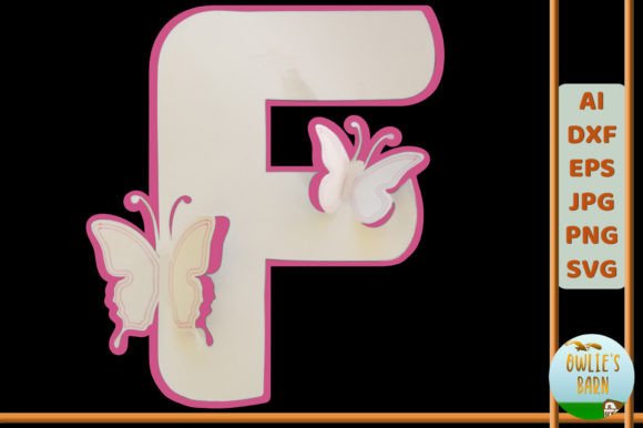 Popup Butterfly Monogram F: 3D SVG Shapes Review