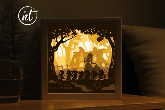 Princess Shadow Light Box: 3D SVG for Shadow Boxes