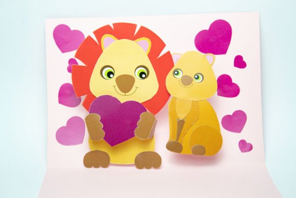 Review: Pop-up Card - Lions in Love 3D SVG Greeting Cards