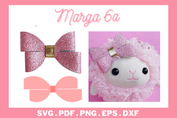 Reviewing Bow SVG, Hairbow Template SVG, PDF 6a for Embroidery