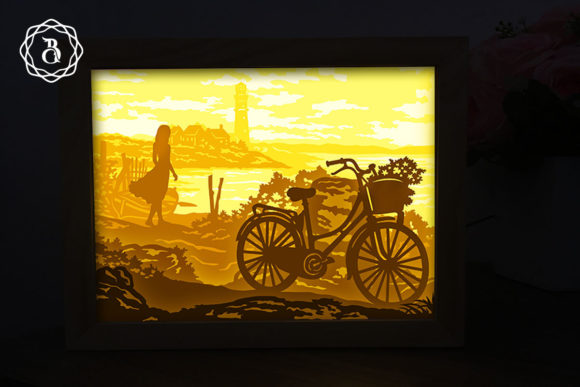 Sea Girl Shadow Box Template: 3D SVG for Shadow Boxes