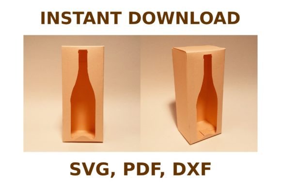 Wine Box Template: 3D SVG Shapes for Design